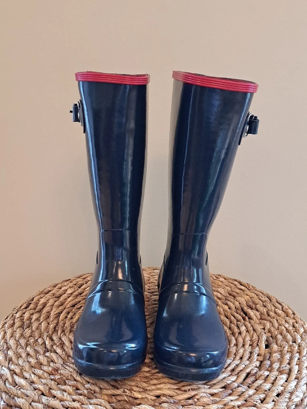 Polo Ralph Lauren Youth Unisex‎ Rain Navy/Red Wellie Rain/Outdoor Tall Boots 2